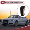 Partuto Shift Knob Protective PU Dustproof Cover, Beige, 1pc, Universal, Polyester, Zipper, Anti-Slip, Waterproof,