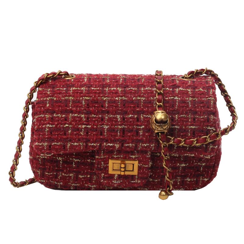 Chain Bag Women's New Fashion Shoulder Messenger Bag Small Square Bag