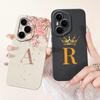 Phone Case for Honor 400 /400 Pro Protection Back Cover Flower Crown Letter Soft Silicone Shell for Honor400 400Pro DNP-NX9 Capa