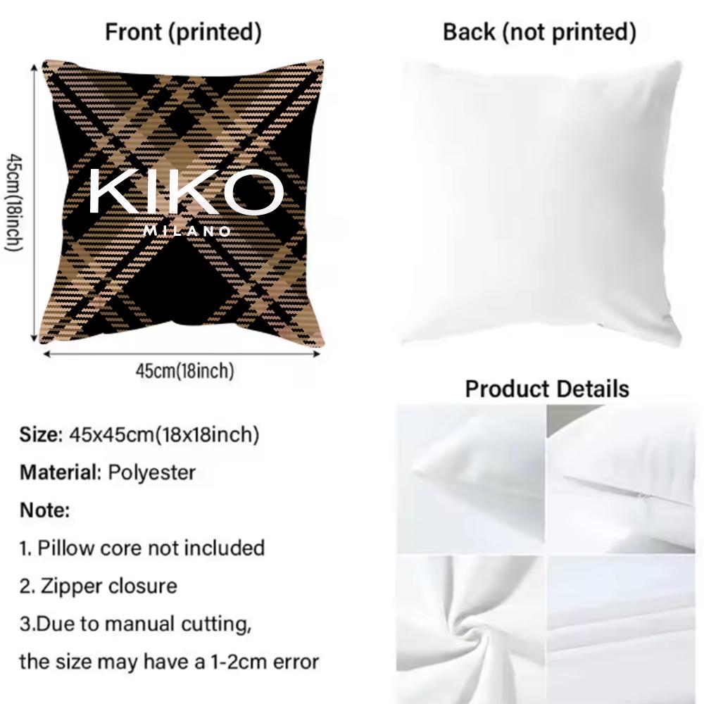kiko Cushion Cover 2-in-1 Reversible Plush Pillow Cover | Car/Sofa/Bed | Perfect Gift