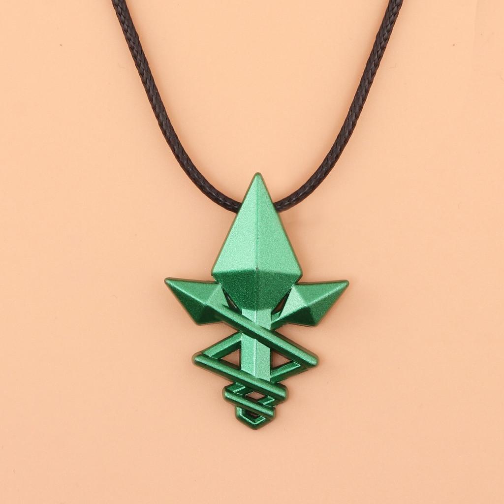 Mushoku Tensei Jobless Reincarnation Green Arrow Cosplay Necklace Alloy Pendant For Anime Fans