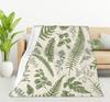 Coperta Plaid Verde Tropicale con Foglie Palma Monstera in Pile per Divano Letto Tema Festivo Accogliente Morbida Coperta Decorativa Regalo Caldo