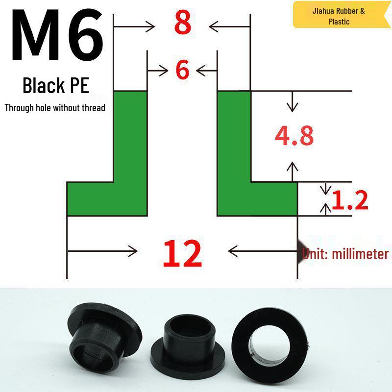 T-förmige Nylon-Dichtungsscheibe M3-M35 Gewinde Isolierabstandshalter