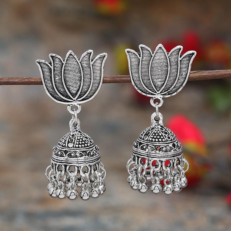 Vintage Indische Thailändische Vogel Laterne Quasten Ohrringe Temperamentvolle Weibliche Persönlichkeit Vielseitige Ohrringe Feiertags Ohrschmuck