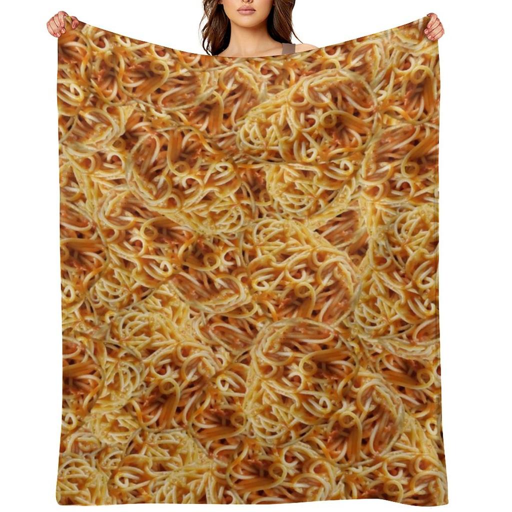 Spaghetti Spaghet Pasta Red Sauce Gravy Italian Italia Nona Throw Blanket Sofa wednesday Sofas christmas gifts Blankets