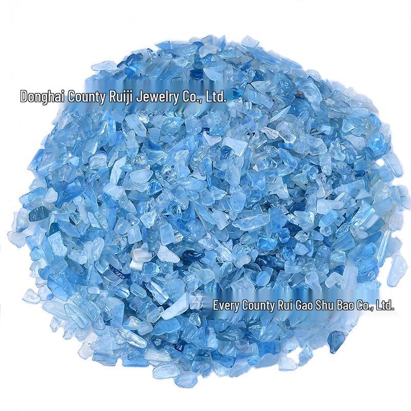 

Aquamarine Beryl Crystal Chips - Natural Demagnetizing Stones 5mm 100g аквамарин