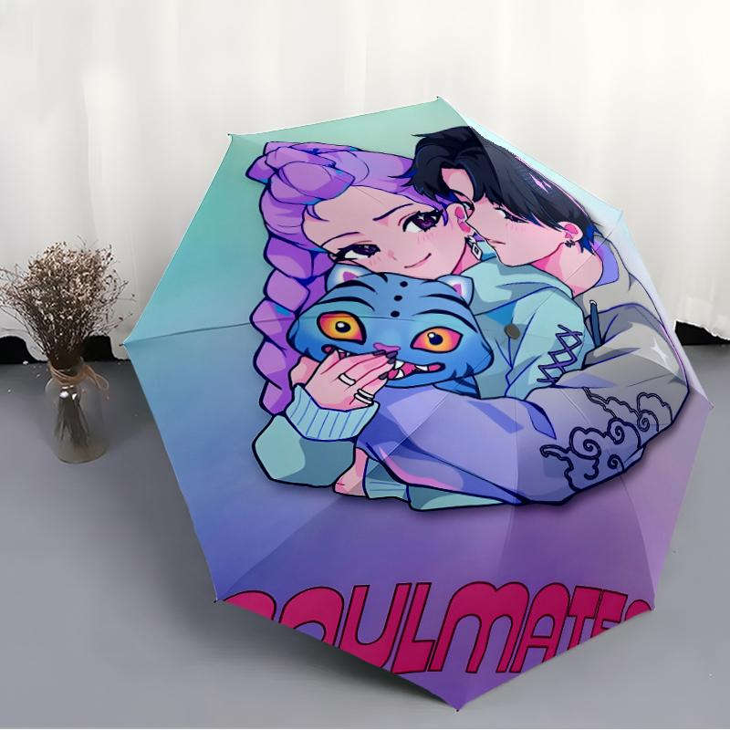 1pc KPop Demon Hunters21 Umbrella, Sun Protection, And UV Shielding. It Has Eight Sturdy Ribs for Outdoor Use And Perfect Gift