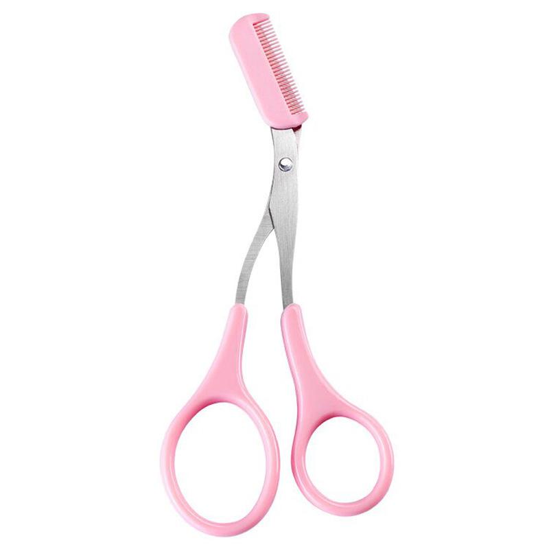 Eyebrow Trimmer Scissors with Comb Remover Makeup Eyelash Hair Scissors Cutter Tool