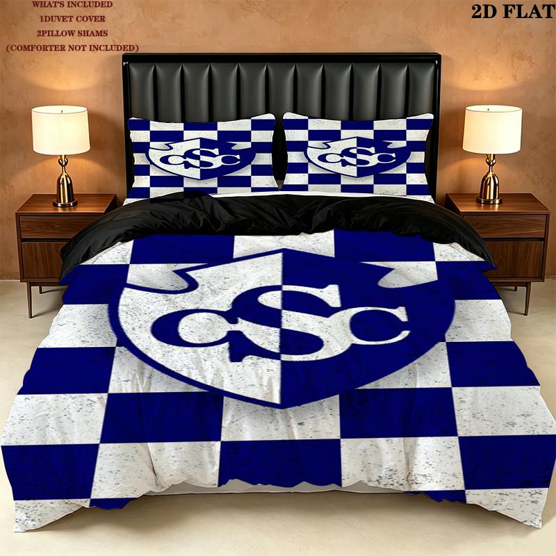 Club Sport Cartagines Pattern Bedding Set Quilt Cover Pillowcase Home Decor Gift (1 * duvet cover + 2 * pillowcase, without core)