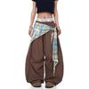 Retro Design Tooling Paratrooper Pants for Men and Women, Summer New Loose Pleated Wide-leg Trousers