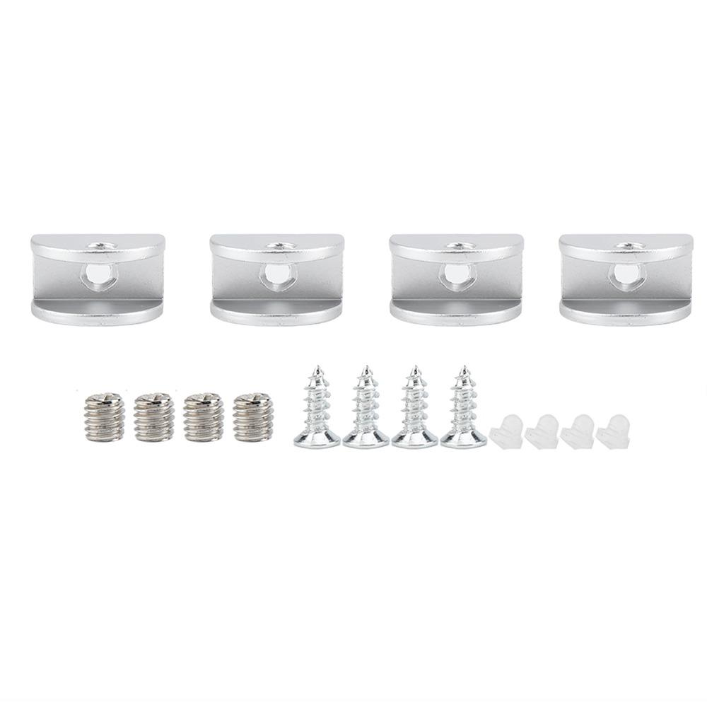 Aluminum Glass Clamp Holder Arc Bracket Adjustable Bracket Glass Clamp Bracket Heavy Duty Half Round Glass Clamp Clip Home Use