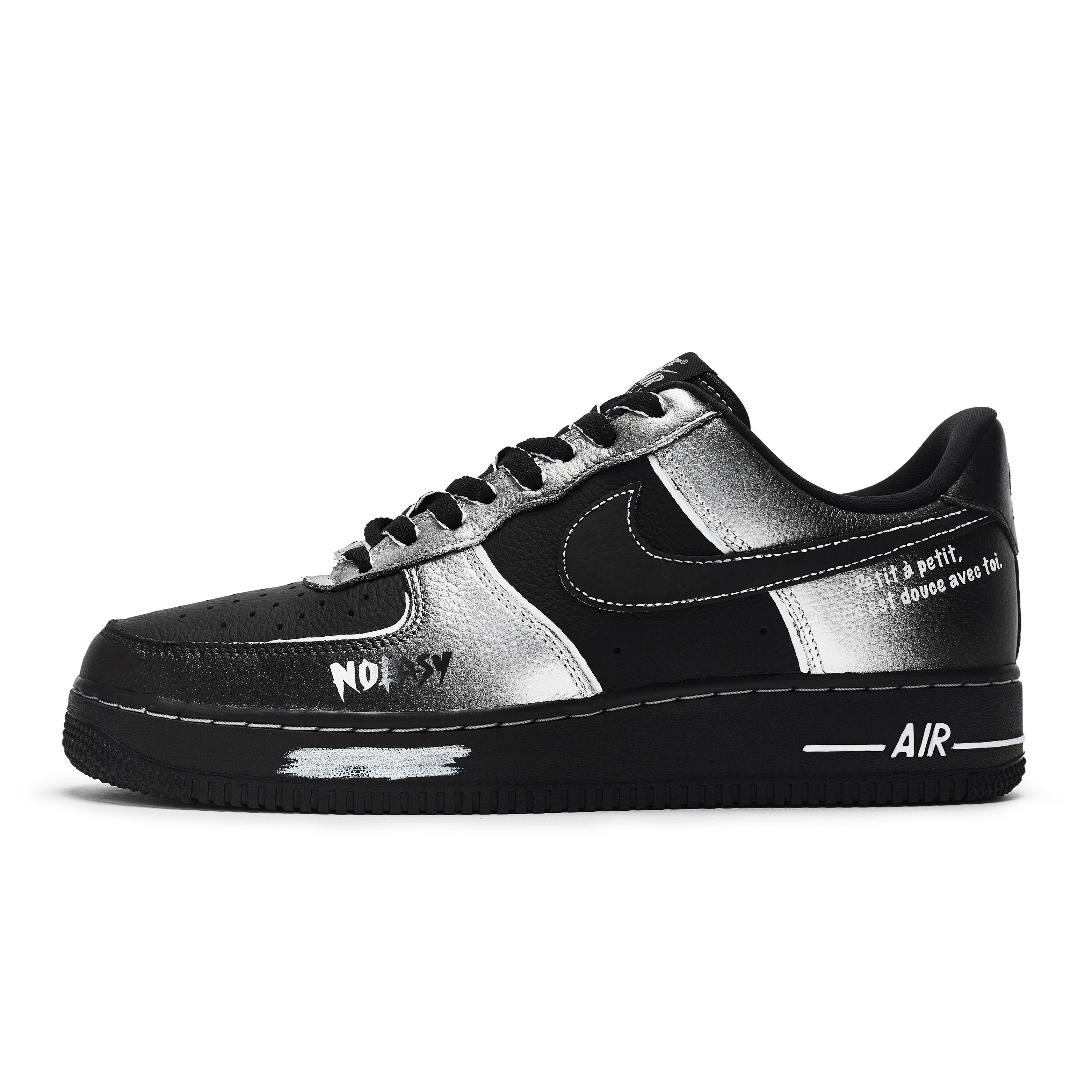 

Nike Air Force 1 811 Manufacturing, Oblivion Silver Gray Cushioning Low top Skateboard Shoes Unisex Black Silver HQ2037-006(Team80-) 43