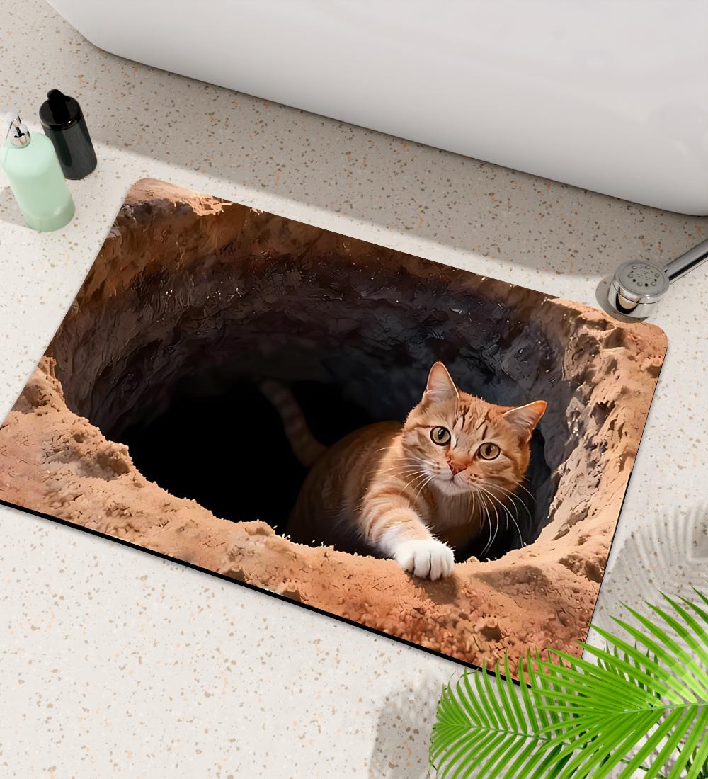 3D Optische Illusie Mat Diatomeeënaarde Mat Vloermat Douchemat Decoratie Huis Badkamer Vloermat 400MMx600MM