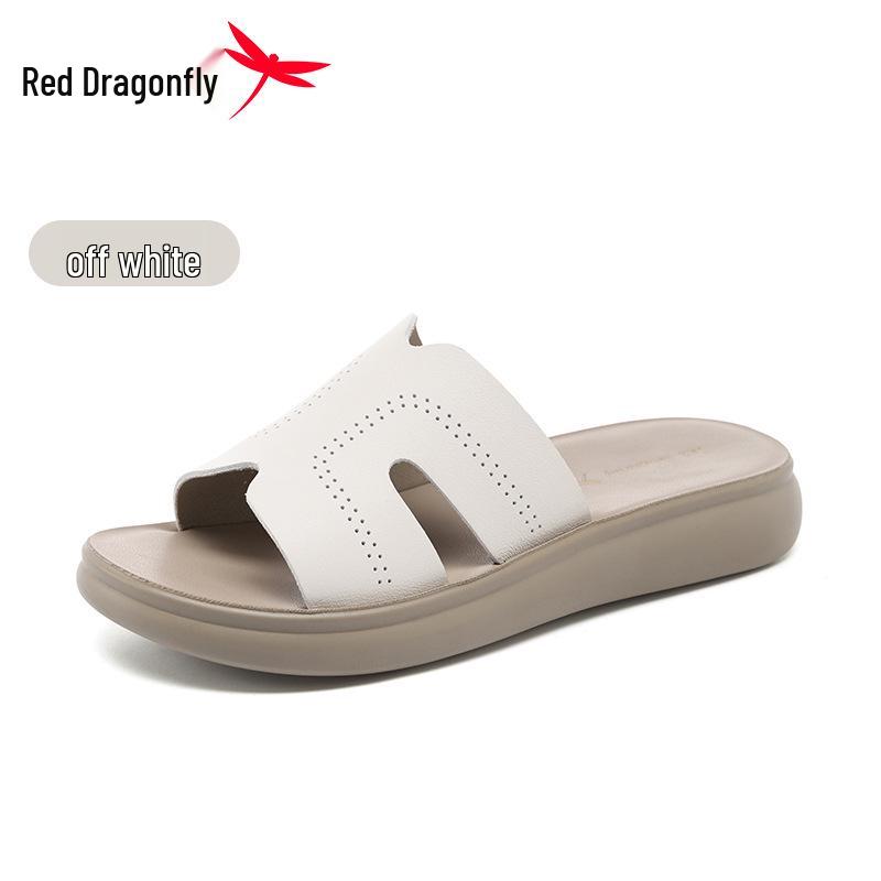 Red Dragonfly Women s Outdoor Leather Non-Slip Flip-Flop Sandals 37
