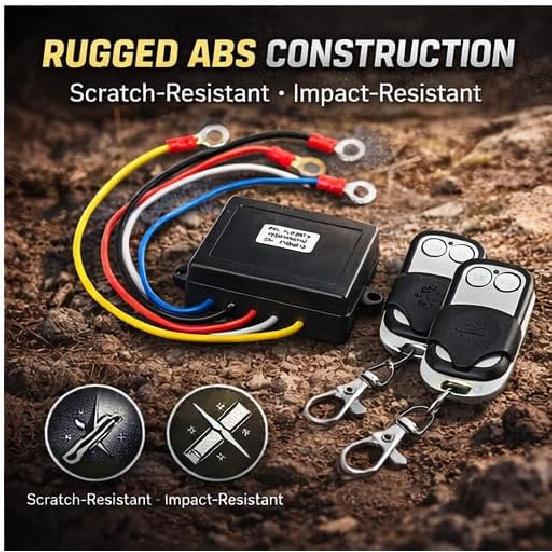 KIMISS Wireless Winch Remote Control Kit, 12V 24V Universal Winch Wireless Remote Control Switch Receiver Kit for Truck ATV SUV
