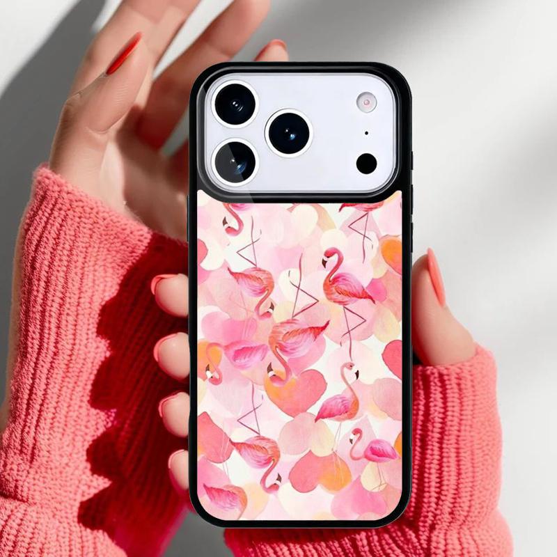 Flamingo Phone Case for iPhone 17 16 15 14 13 Pro Max Back Cover for 12 11 Pro Coque