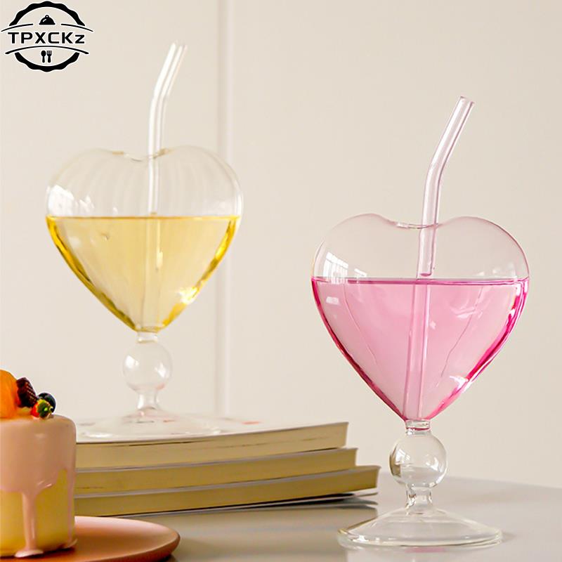 Heart Love Shaped Glass Mug Couple Cups Bird And Various Cocktail Glass Cup Tea Beer Mugs Milk Coffee Cup Gift Drinkware Verres