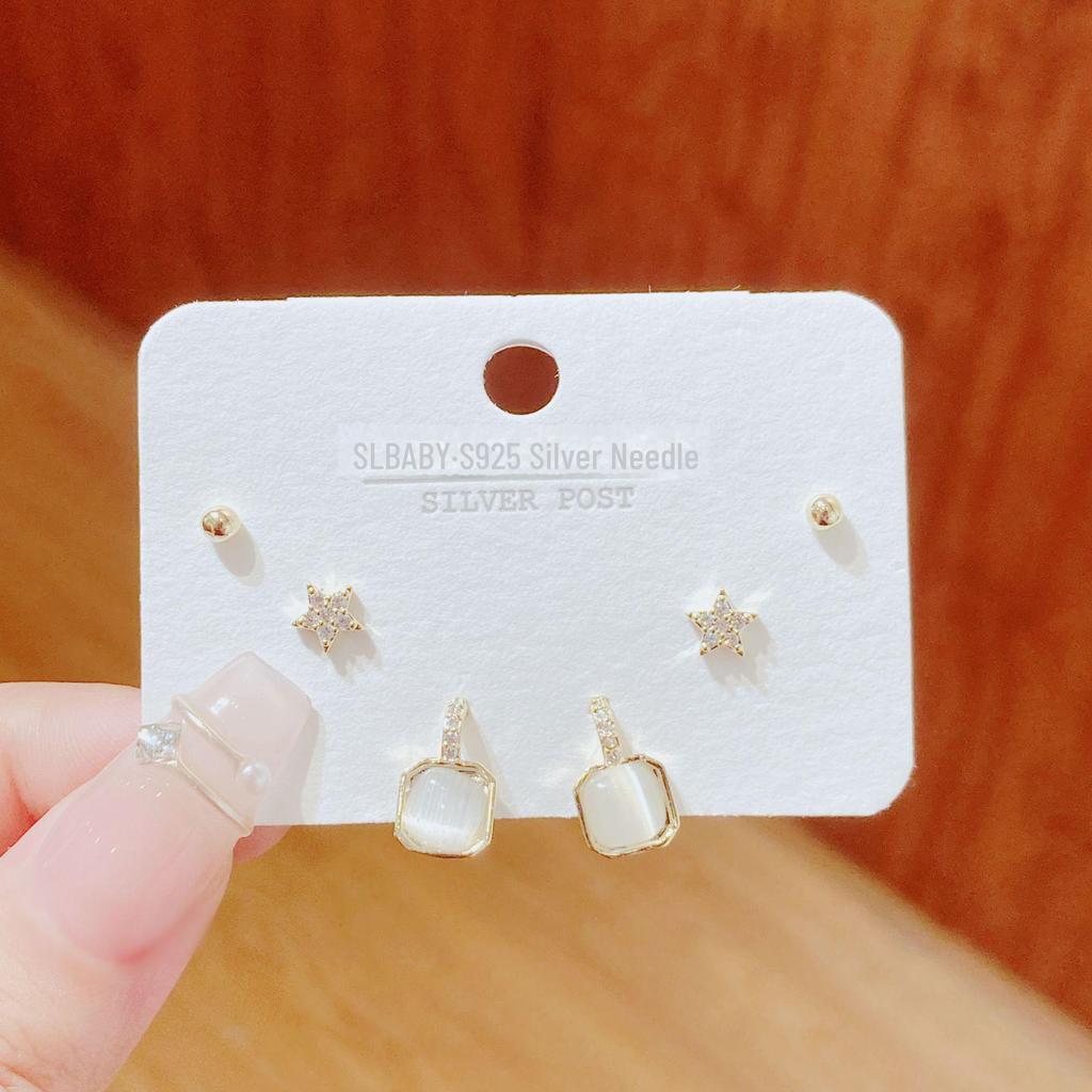 2025 Women's Light Luxury Earrings Set: High-End 925 Silver, Niche Design for Daily Matching