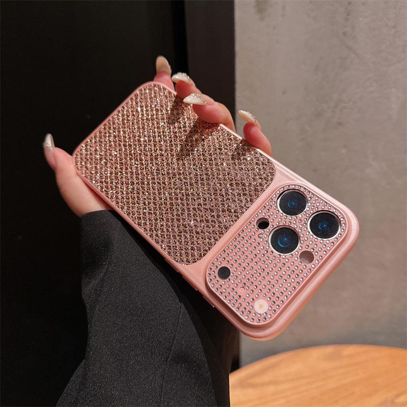 Luxury Rhinestone Lens Case for Apple 16/17 Pro Max: High-Glitter Protective Cover