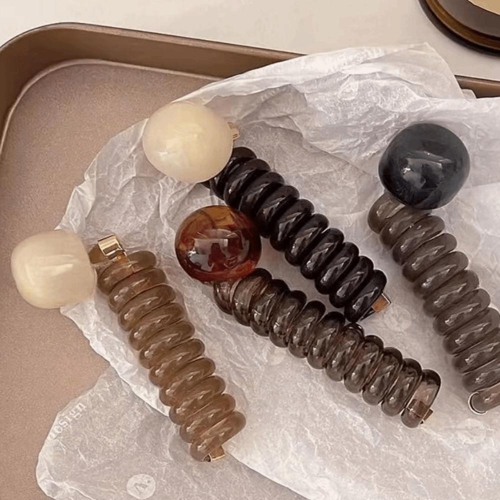 3Pcs Elastic Hair Ties Vintage Women Scrunchie Temperament Telephone Wire Hair Bands Women