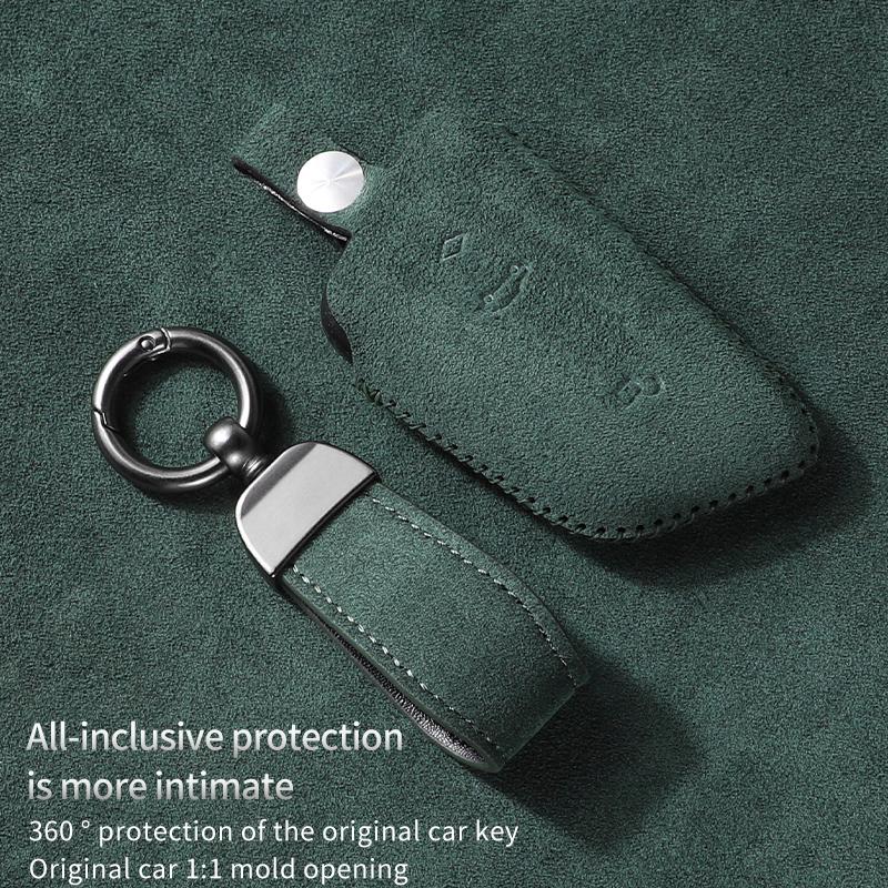 Suede Car Key Case Cover for BMW X1 X3 X4 X5 F15 X6 F16 G30 7Series G11 F48 F39 520 525 G20 118i 218i 320i Made of Accessories