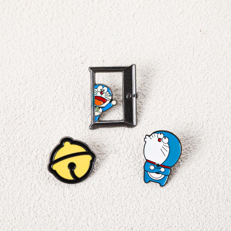 Original Design New Metal Badge Peppa Pig Doraemon Little Zombie Japanese Cute Brooch Tide Jewelry