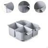 Divided Drain Basket Serving Tray Space Saving Vegetable Washing Colander Bowl