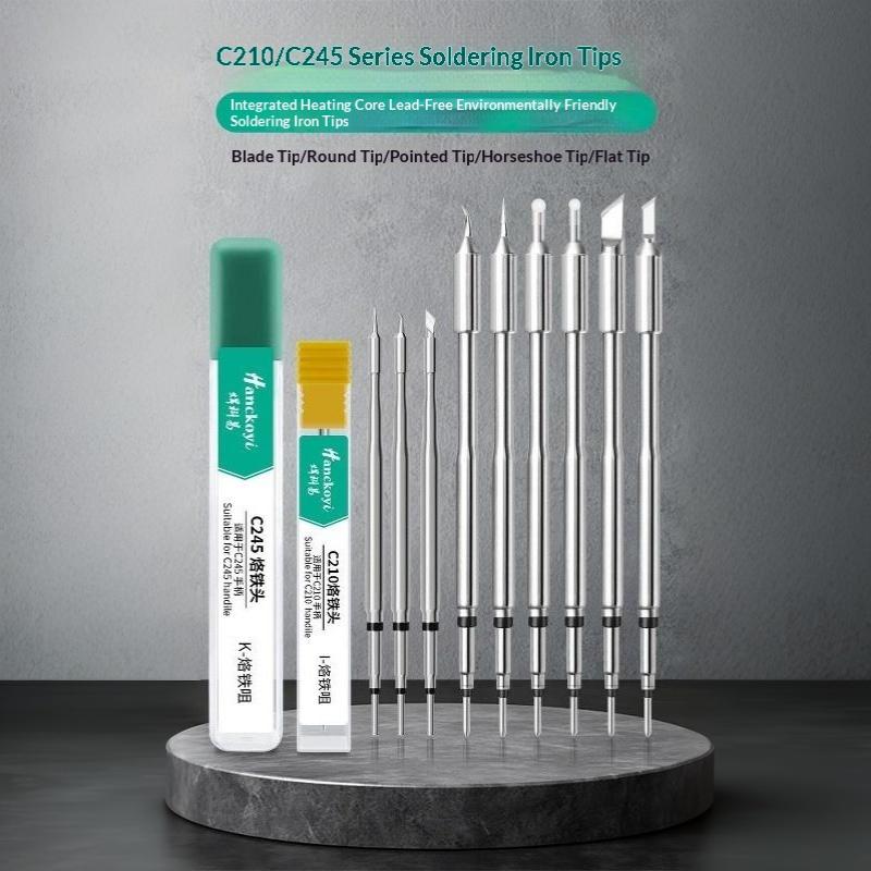 C210 C245 Soldering Iron Tip Universal T245 Handle Suitable for Soldering Station Mobile Phone Motherboard Repair Professional Tools