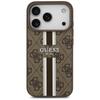 Guess 4G Printed Stripes MagSafe case for iPhone 17 Pro brown