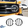 2pcs Car Front Headlight Trim Guard Decor Accessories For ford Bronco +Black