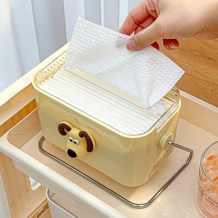 WTEMPO Tissue Box Household Contracted Lovely Tea Table Multifunctional Rotary Receive Napkin Box