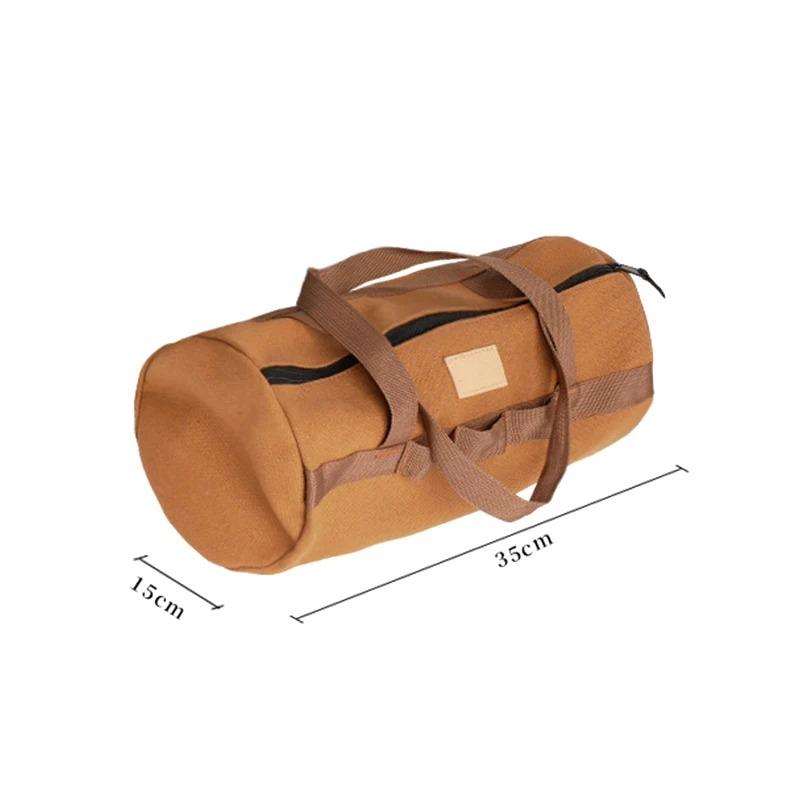 Outdoor Sports Bags Camping Tent Pegs Bag Cylindrical Stake Storage Backpack Portable Miscellaneous Bag Tool Box Camping Accessories