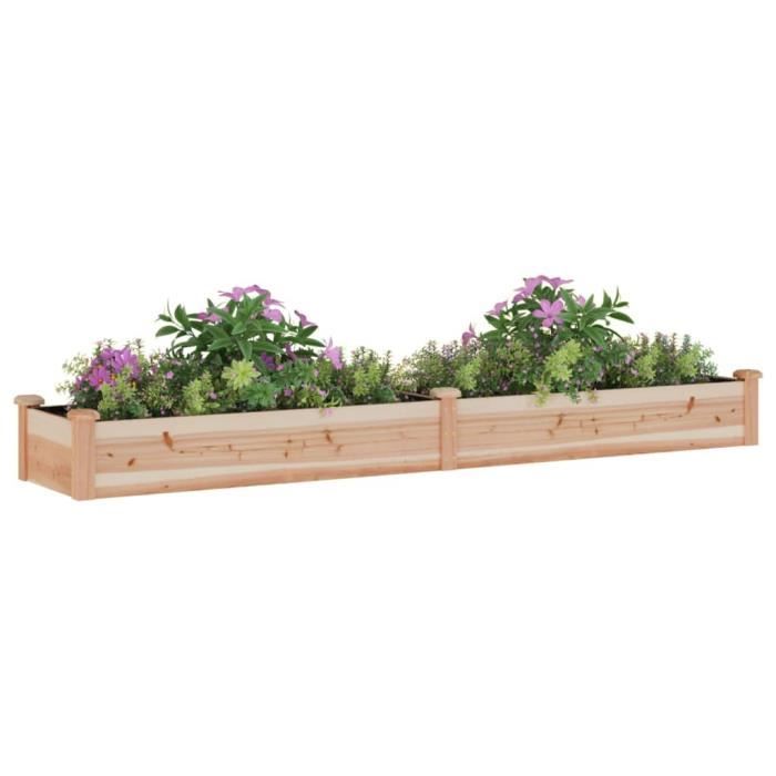 VidaXL Lit surélevé de jardin doublure 240x45x25 cm bois massif sapin 364295