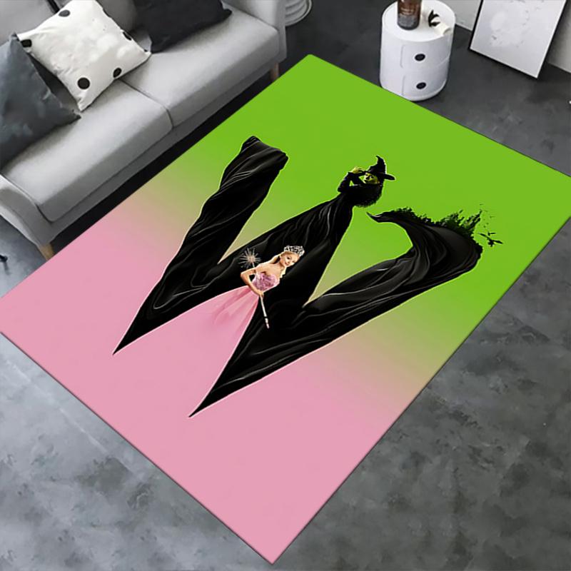 WickedWizard Pattern Polyester Office Carpet Chair Mats, Home Decor Dormitory Floor Protector with Anti-Skid Backing, Large Area Coverage,Ch
