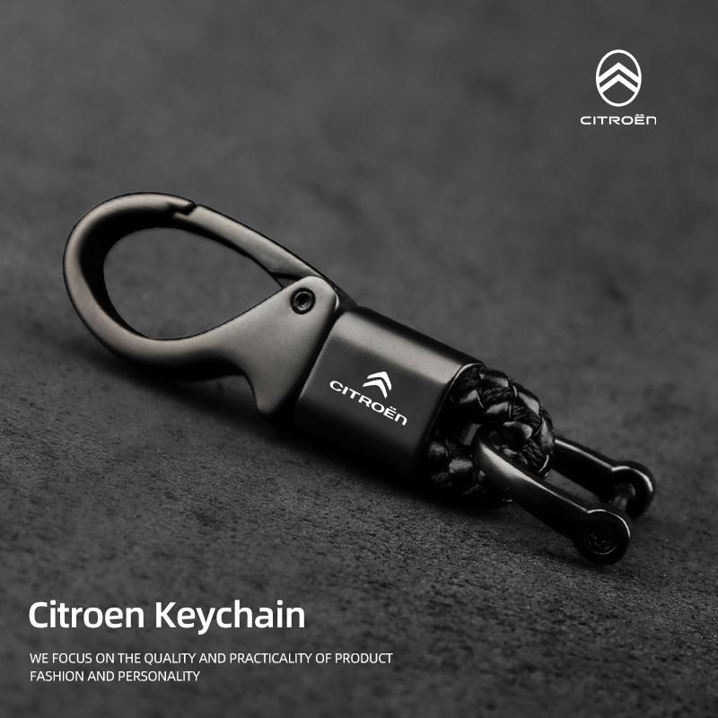 Klíčenka ze slitiny zinku Klíčenka s emblémem auta Pro Citroen C4 C3 C5 AIRCROSS C5X e-C4 X e-C3 C-Crosser C-Elysee C4 Cactus C1 Berlingo
