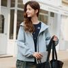 TonLion Women's 2026 Spring Loose Fit Hooded Cropped Jacket