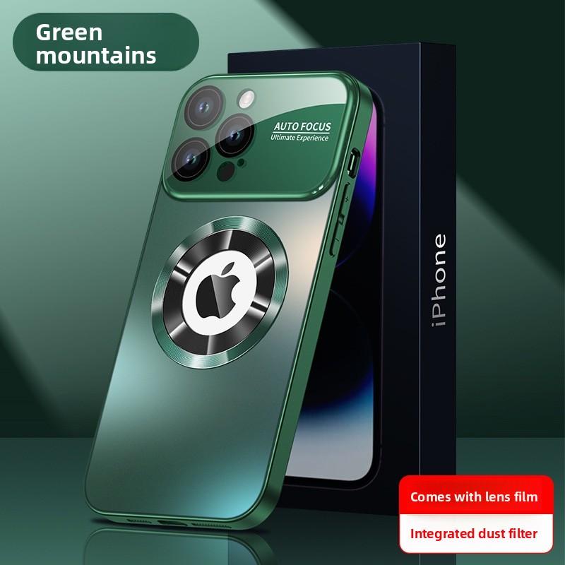 Nuova custodia in titanio per iPhone 16 15 14 Pro Max, Cover magnetica opaca di lusso con protezione per obiettivo fotocamera, Guscio anti-graffio per ricarica wireless