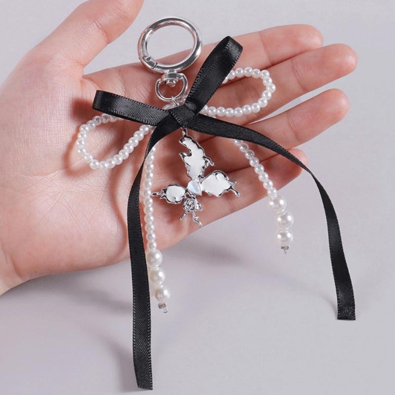 Schleifen Schlüsselanhänger Taschenanhänger für Damen Geldbörse Handtasche Rucksack Tasche Anhänger Anhänger Autoschlüsselanhänger Ästhetische Schlüsselanhänger Anhänger