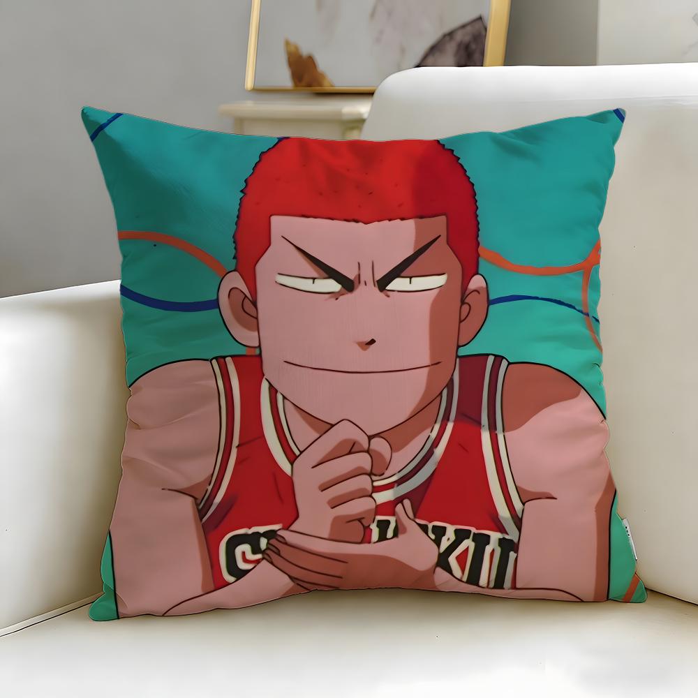 Classic Anime Slam Dunk Cushion Cover Soft & Easy-Wash Pillow Case – Versatile for Couch, Bed, Travel and Office