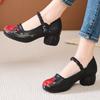 Fashion GKTINOO 2025 Spring Flower Genuine Cow Leather Shoes Women Shoes Elegant Fashion Shoes Woman Retro Handmade Shoes High Heels