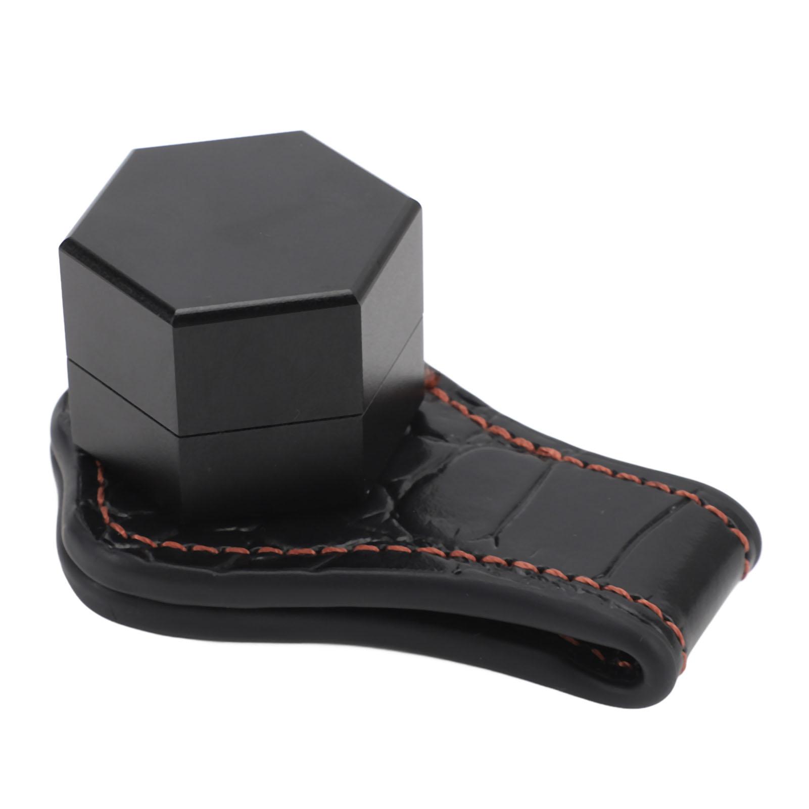 

Billiard Chalk Holder Aluminum Alloy Magnetic Hexagonal Portable Pool Cue Chalk Box with Leather Clip for Snooker Tool Billiard Accessories