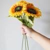 5PCS Artificial Sunflowers Bouquet Flowers Fake Decoration for Outdoor Garden Home Decor Wedding Graduation Party Arrange Flower