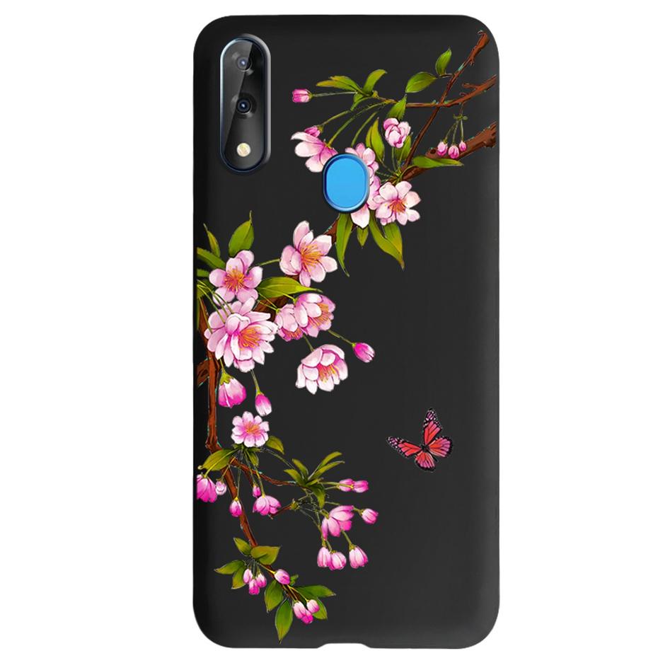 Etui do ZTE Blade V10 Modny Wzór Kwiatowy Serce Etui na Telefon do ZTE Blade V10 Vita V 10 Czarne Silikonowe Miękkie TPU Zderzak