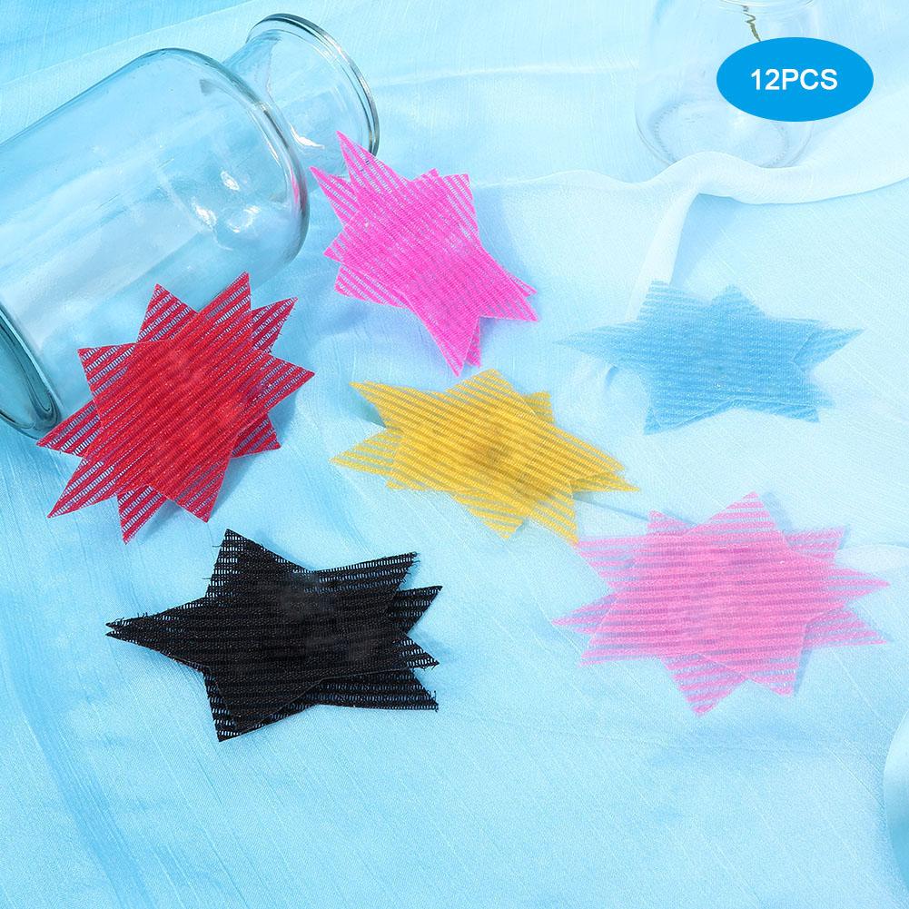 12pcs Star Shape Hair Sticker Fixed Hair Bang Clip Hair Paste Hair Accessories