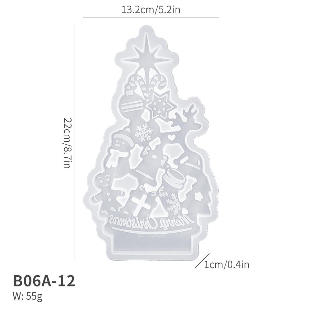 Christmas Series Candle Holder Silicone Mold DIY Snowman Elk House Candlestick Ornament Resin Mould 3D Gypsum Crafts Home Decor