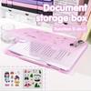 An A4 Pp Writing Pad With Storage Function, Multi-functional Document Office Supplies, Students Sorting Tools, Send Cute Sticker