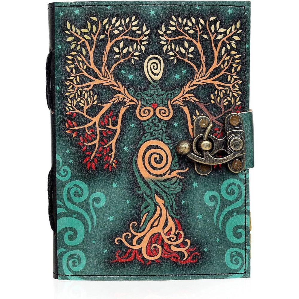 Blank Green Spell Book Of Shadows Journal With Lock Clasp Prop Hocus Poc