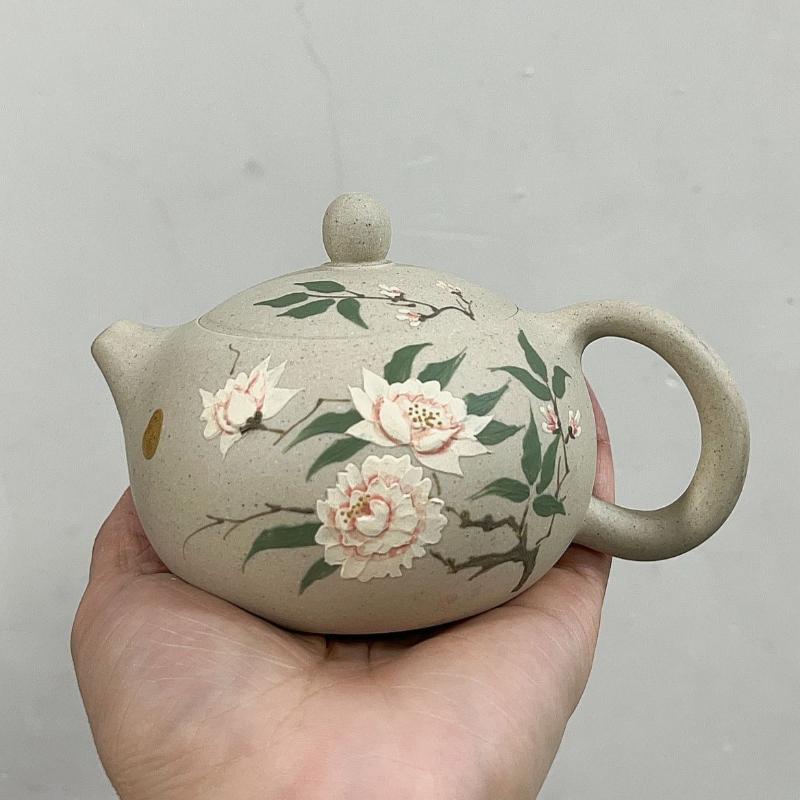 200 мл Высококачественный чайник из исинской фиолетовой глины, Изысканный фильтр, Чайник Сиши, Индивидуальный заварник для чая «Красота», Китайский чайный набор из исинской глины