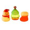 Christmas Night Light Bedside Touch Lamp with Color Changing Rechargeable Silicone Nightlight for Kids' Bedroom