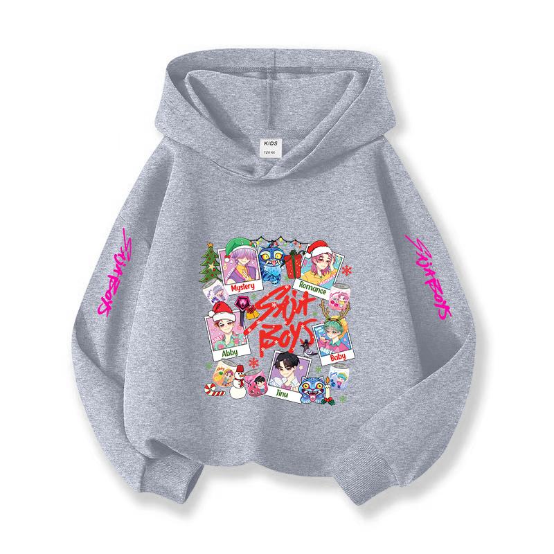 Kpop Christmas Casual Children's Hoodie Halloween Korean Fashion Comfortable Sweatshirt Children's Gift Girls Autumn Winter Set